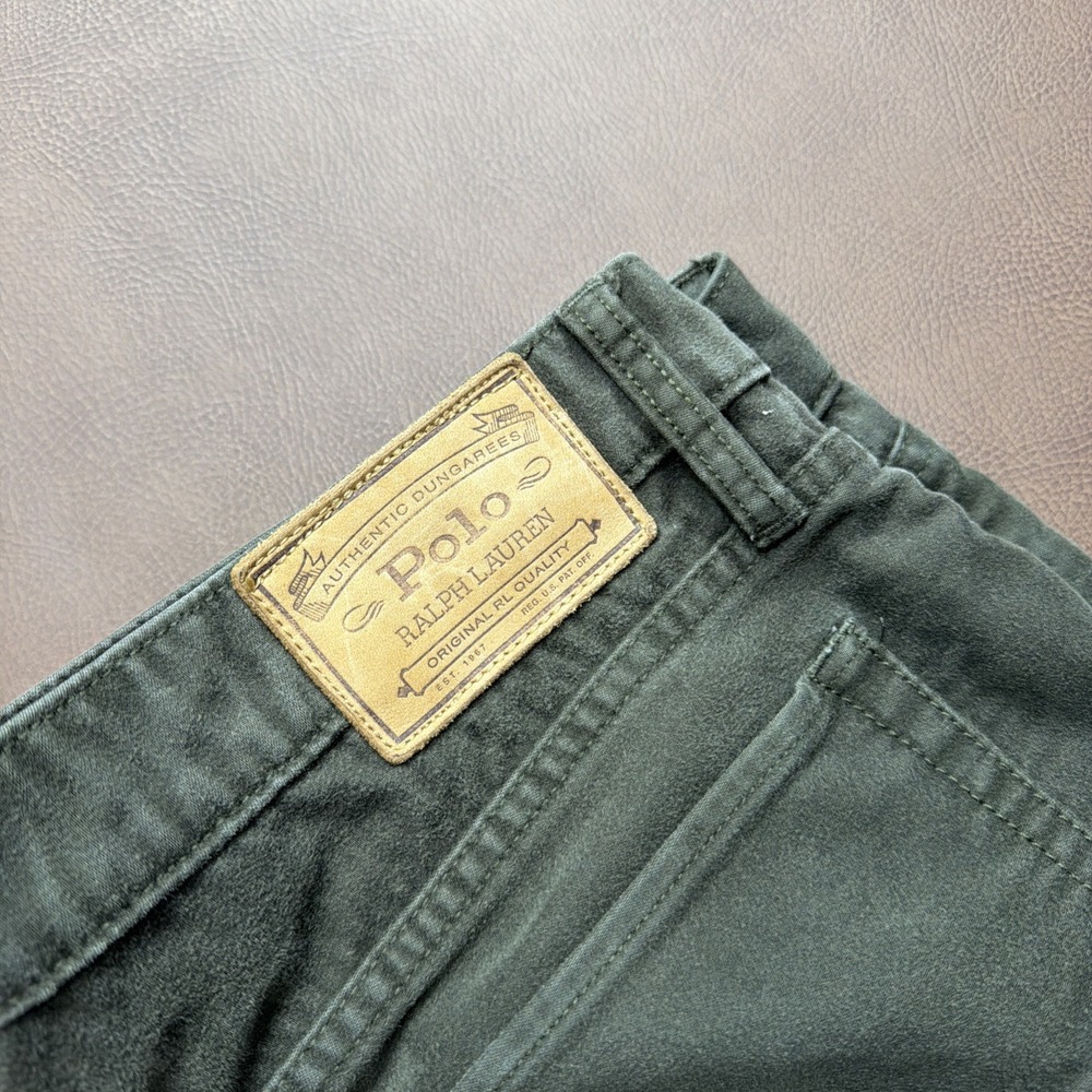 Polo Ralph Lauren Varick Slim Straight Jeans Men's 32x32 Forrest Green Retro VTG